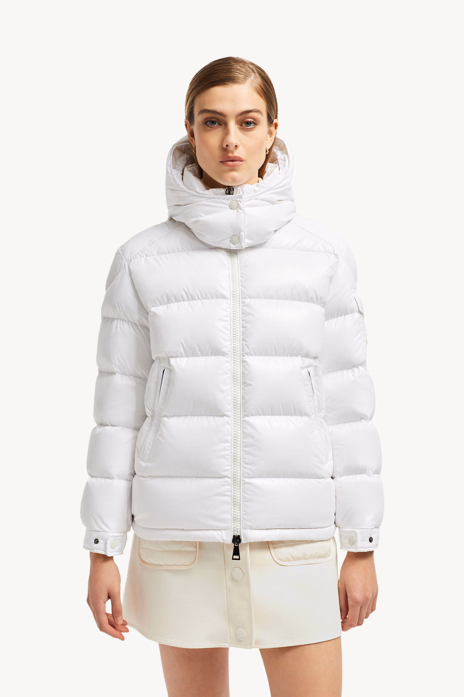 Plumífero corto con capucha Maire Mujer Blanco Roto Moncler 3